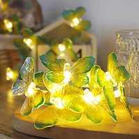 1 53m butterfly led string lights outdoor wedding decoation patio garland fairy lamp christmas new year window light