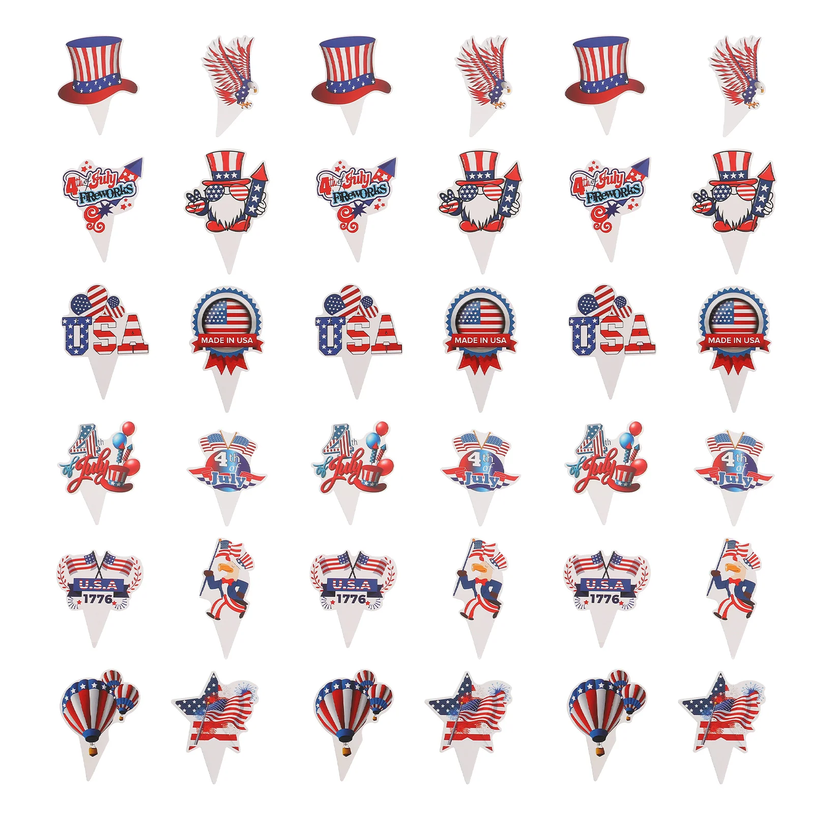 

Cake Day Cupcakejuly 4Th Independence Picks Patriotic Topper Toppers Insert Flag National Usa Flags Party Decorations