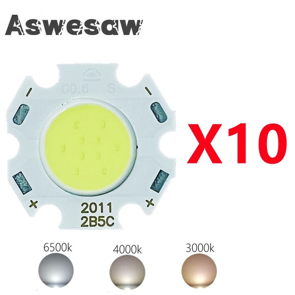 

Aswesaw 10pcs a lot 3W 5W 7W 10W LED Bead Light Chip High Power LED COB Light Bulb Light Lamp Spotlight Down light Lamps
