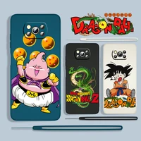 dbz dragon ball anime for xiaomi poco x3 pro nfc f3 gt m3 m4 c3 x2 mi 11t 10t pro lite 5g liquid rope phone case capa cover