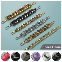 1pcs shoes charms gold silver chain classic shoe diy metal decoration pendant buckle for gift shoelace accessories