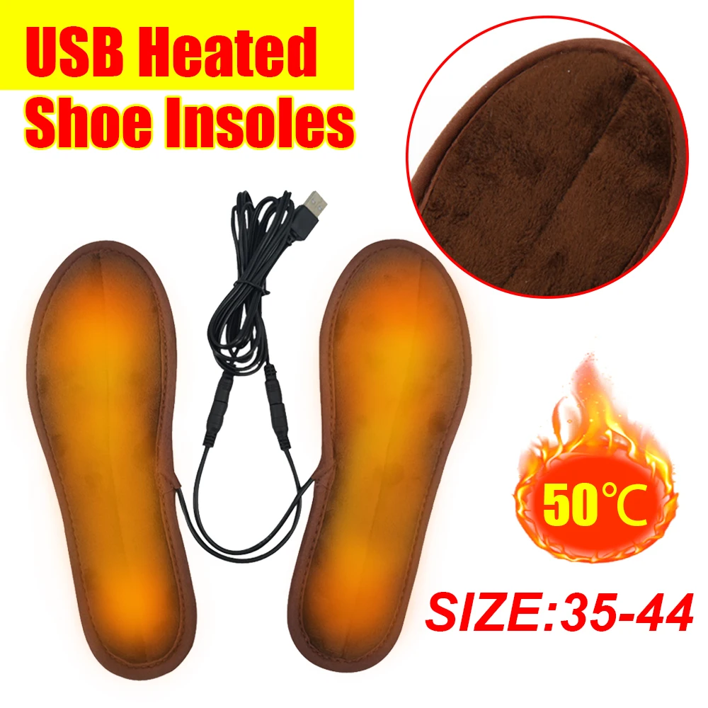 

1 парные стельки с электрическим подогревом обувные стельки USB моющаяся подкладка для обуви носки Зимний обогреватель для ног теплые походные аксессуары для кемпинга