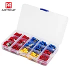 Набор кабельных наконечников 280 шт.компл., набор обжимных клемм для проводов, плоских женских и мужских разъемов, изолированные соединители для электрических проводов