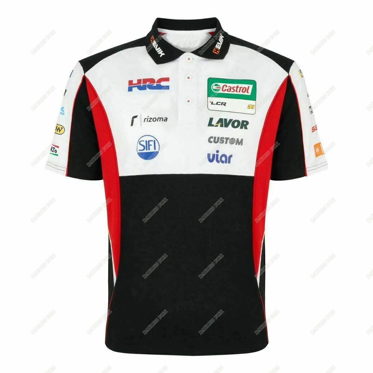

For HONDA LCR Castrol Moto GP Polo Shirt Button Lapel Men's Motorcycle Racing Team Polyester Quick-dry Breathable Do Not Fade