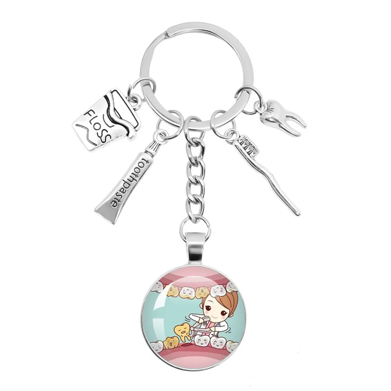 Хит продаж брелок для стоматологических принадлежностей купольная стеклянная