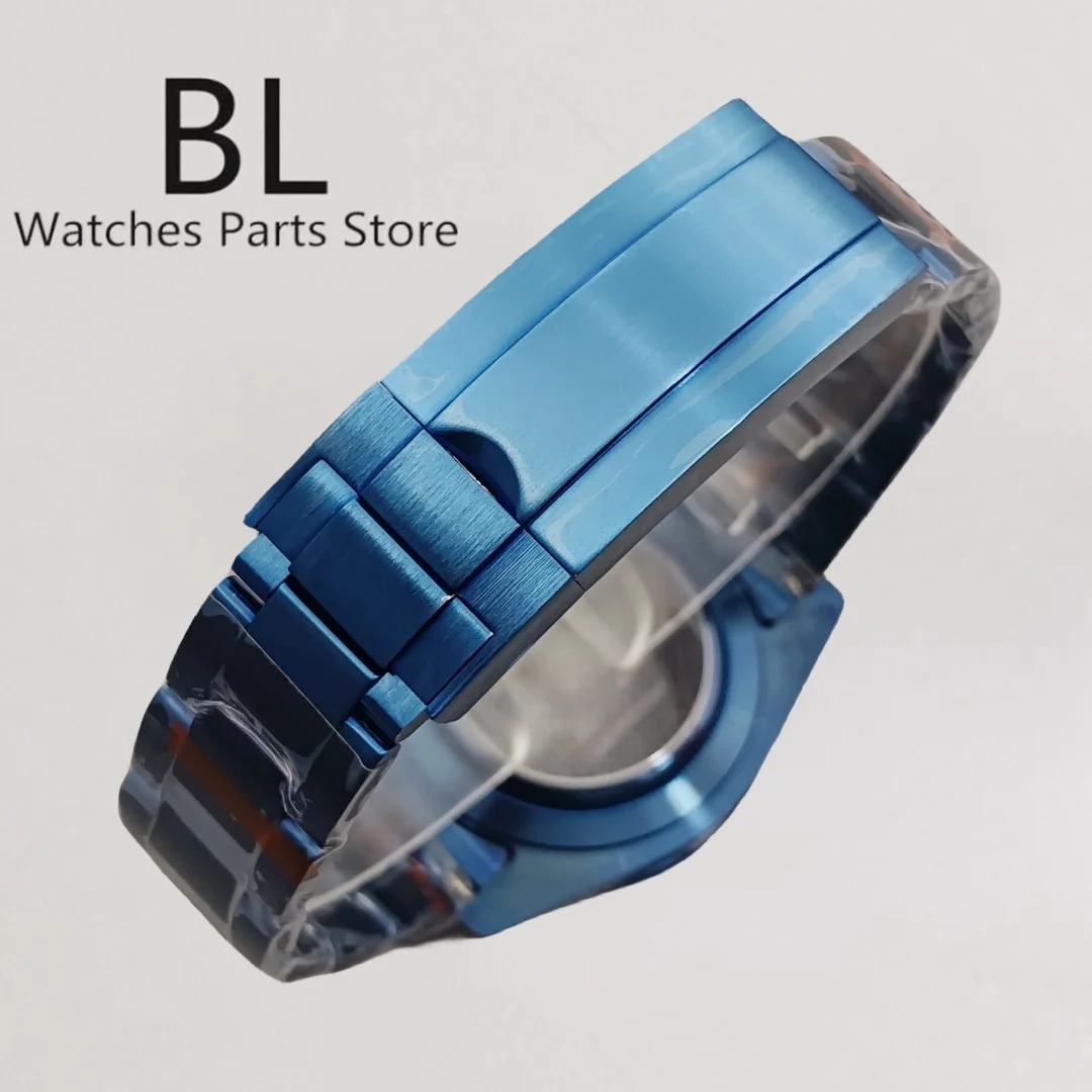 Голубые гальванизированные часы BLIGER 40 мм браслет для украшения устрицы/юбилея с