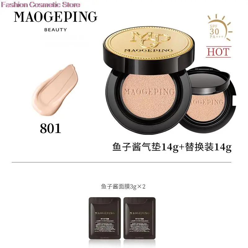 

MAOGEPING 14g Luxury Caviar Flawless Air Cushion Liquid Foundation Concealer Moisturizing Nourishing Including Replacement Core