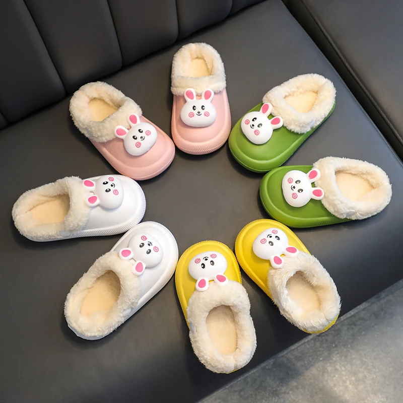 Зимняя детская водонепроницаемая обувь для мальчиков и девочек с милым