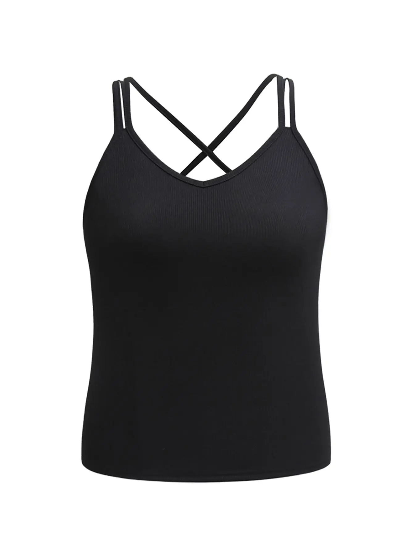 Women's Black Sexy Casual Camisoles V Neck Sleeveless Plus Size 4XL Blouses Oversized Solid Cotton T Shirts Fall Summer Fashion
