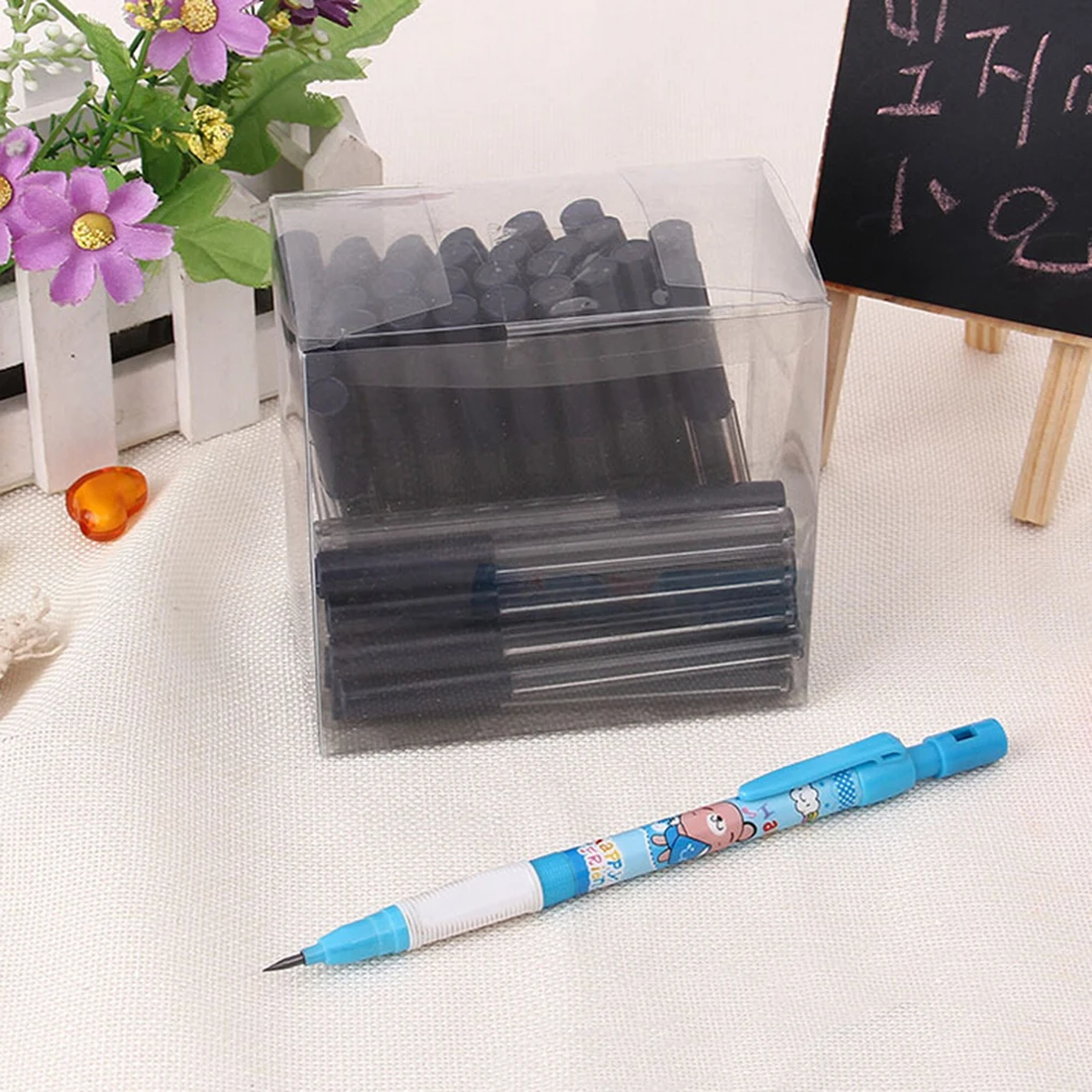 

4 Tubes (32pcs) 2mm HB Mechanical Pencil Leads Premium Anti-cracking Pencil Refill Black Lead Refills Tube