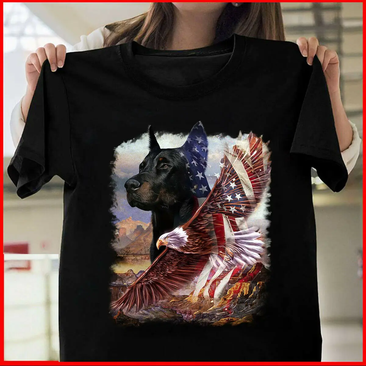 

Beauceron American Patriot Beauceron Love Flag T-Shirt SIZE S-3XL