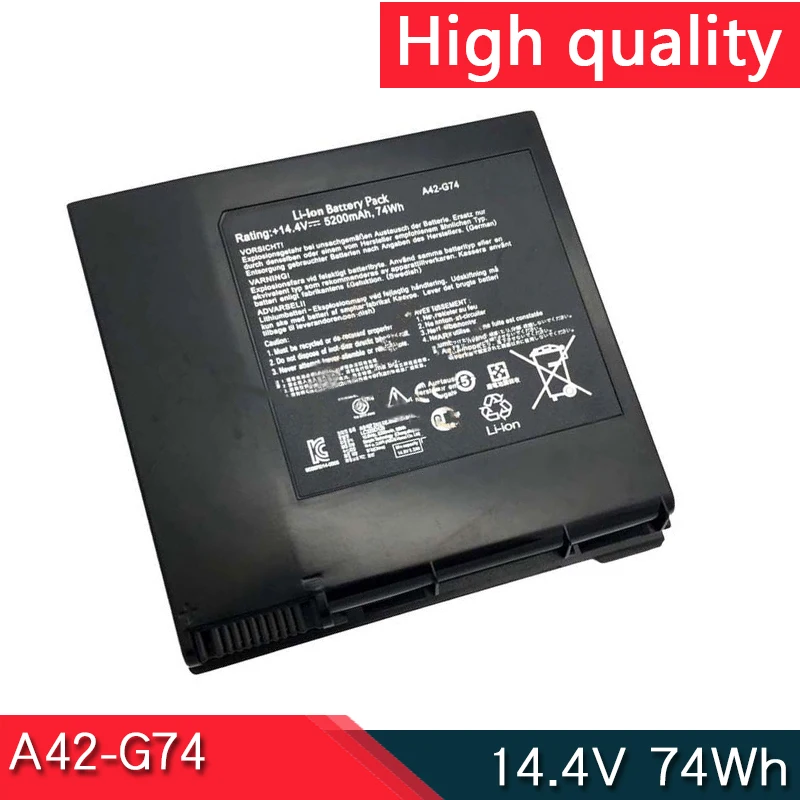 НОВЫЙ аккумулятор A42-G74 14 4 В 74 Втч для ASUS G74 G74J G74S G74S-XR1 G74SX G74SW G74SW-A1 G74SW-A2 G74JH2 G74JH G74JH-A1