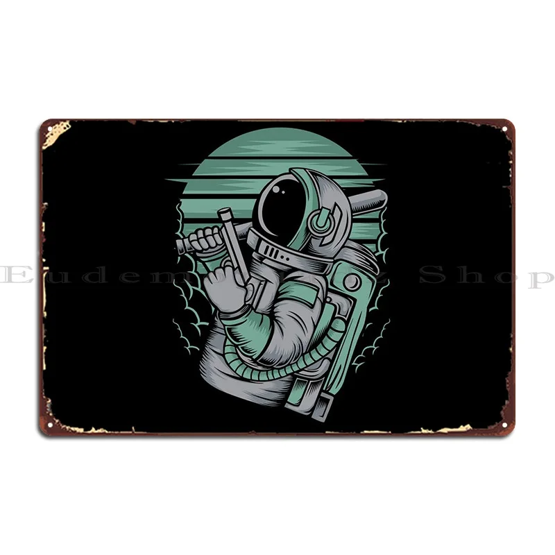 

Astronaut Fighter Metal Plaque Create Plaques Wall Cave Cinema Garage Tin Sign Poster