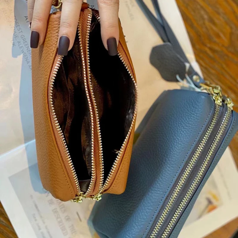 Сумка-клатч из воловьей кожи с верхним слоем новая женская сумка кожаный длинный