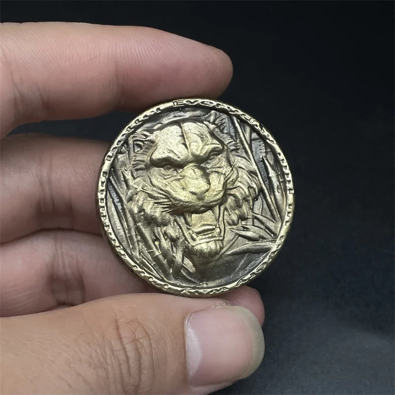 

Винтажные латунные Магнитные пластмассовые монеты с тигровым узором, EDC игрушки-антистресс, игрушки для людей с аутизмом, СДВГ, ручной Спинн...