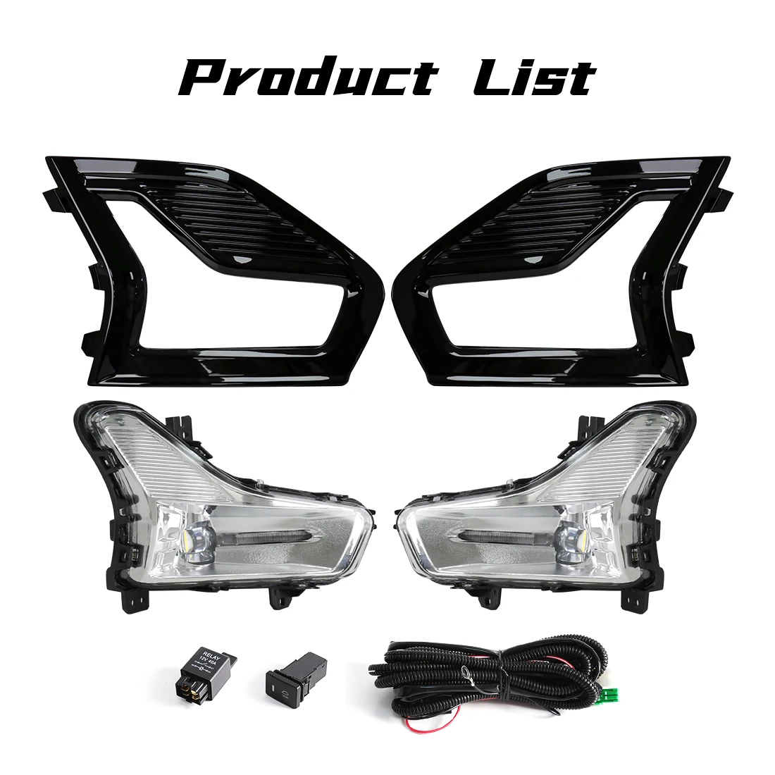 

Для Ford Mondeo Fusion 2019 2020, автомобильный передний бампер, фонарь, противотуманная фара, белый дневной свет, рабочая деталь, DRL, крышка фары, проводной переключатель 12 В