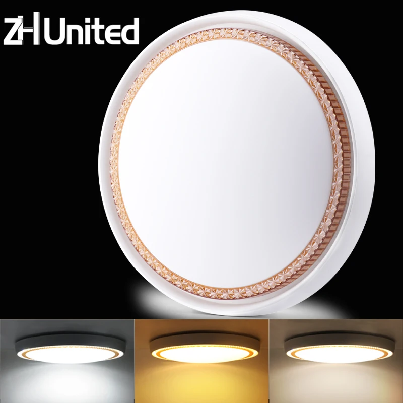 Новая потолочная лампа с золотым краем 90 Вт для спальни гостиной столовой