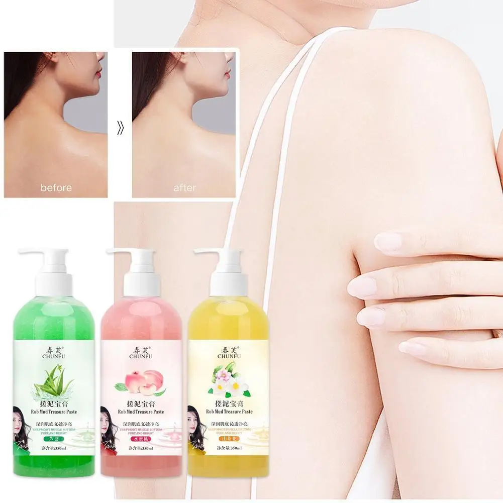 

350ml Rub Mud Treasure Paste Gentle Exfoliating Facial Cleansing Dead Scrub Cream Deep Remove Skin Body Scrubber Chicken Po Y3I5