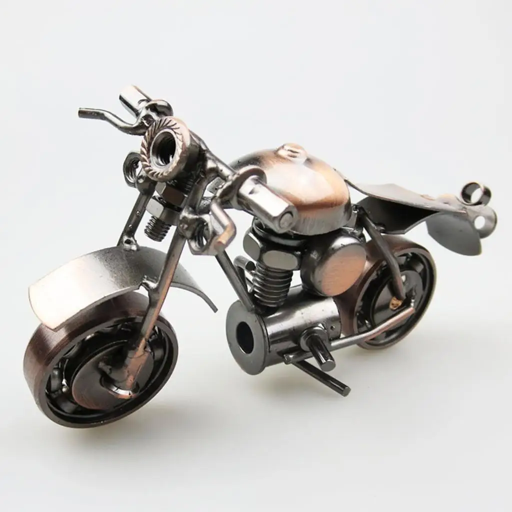 

Handcrafted Iron Motorbike Model with Chainwheel Collectible Vehicles A17