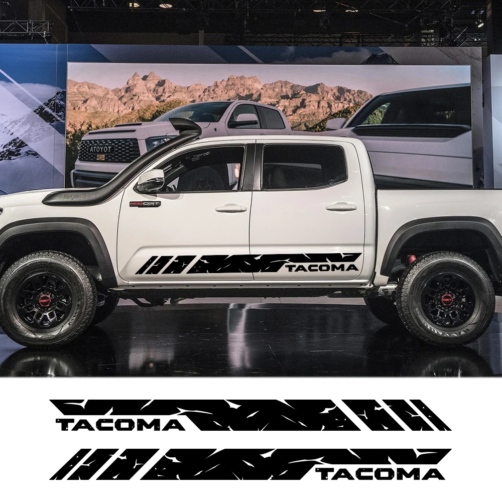 

Car Door Side Skirt Stripe Stickers for Toyota Tacoma Pickup Graphic Vinyl Decor Decals Custom Cover Auto Exterior Accessories