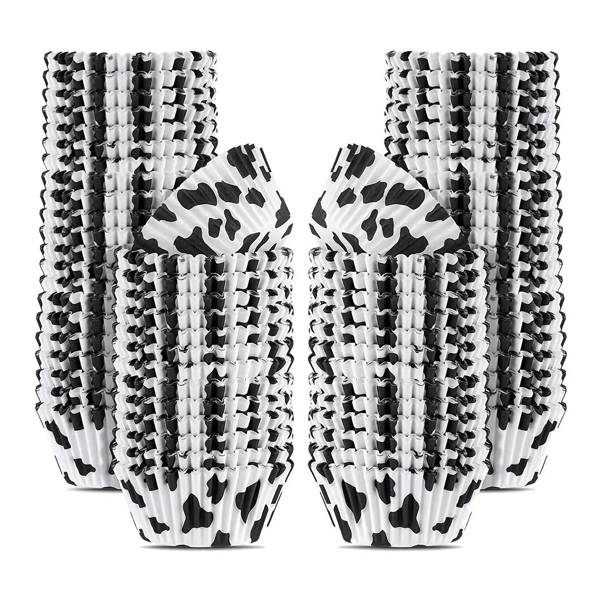 

300 шт., формы для выпечки капкейков с коровьим принтом