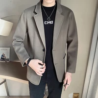 2022 brand clothing men in the winter high quality business suitsmale slim fit woolen leisure blazersman high quality suit