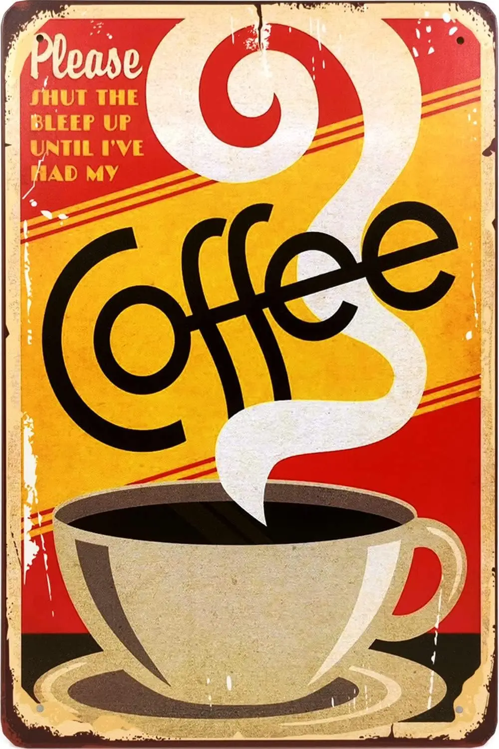 Вывеска для кофе Vantage из металлического олова пожалуйста не замерзайте пока у