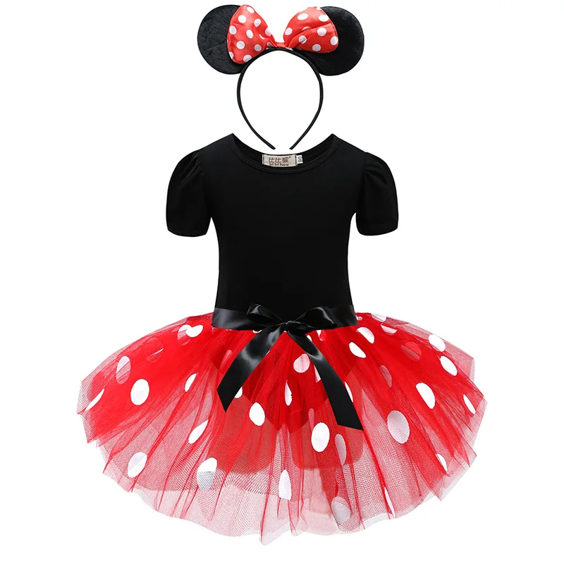 Girls Mickey Minnie Cartoon Mouse Princess Dress Kids Costume Dots Tutu Mickey Fancy 2-8 Year Birthday Party Dress Child Clothes images - 6