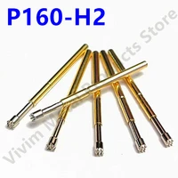 100pcs spring test probe p160 h2 metal brass test probe p160 h test pin sleeve length 24 5mm head dia 1 50mm spring pogo pins