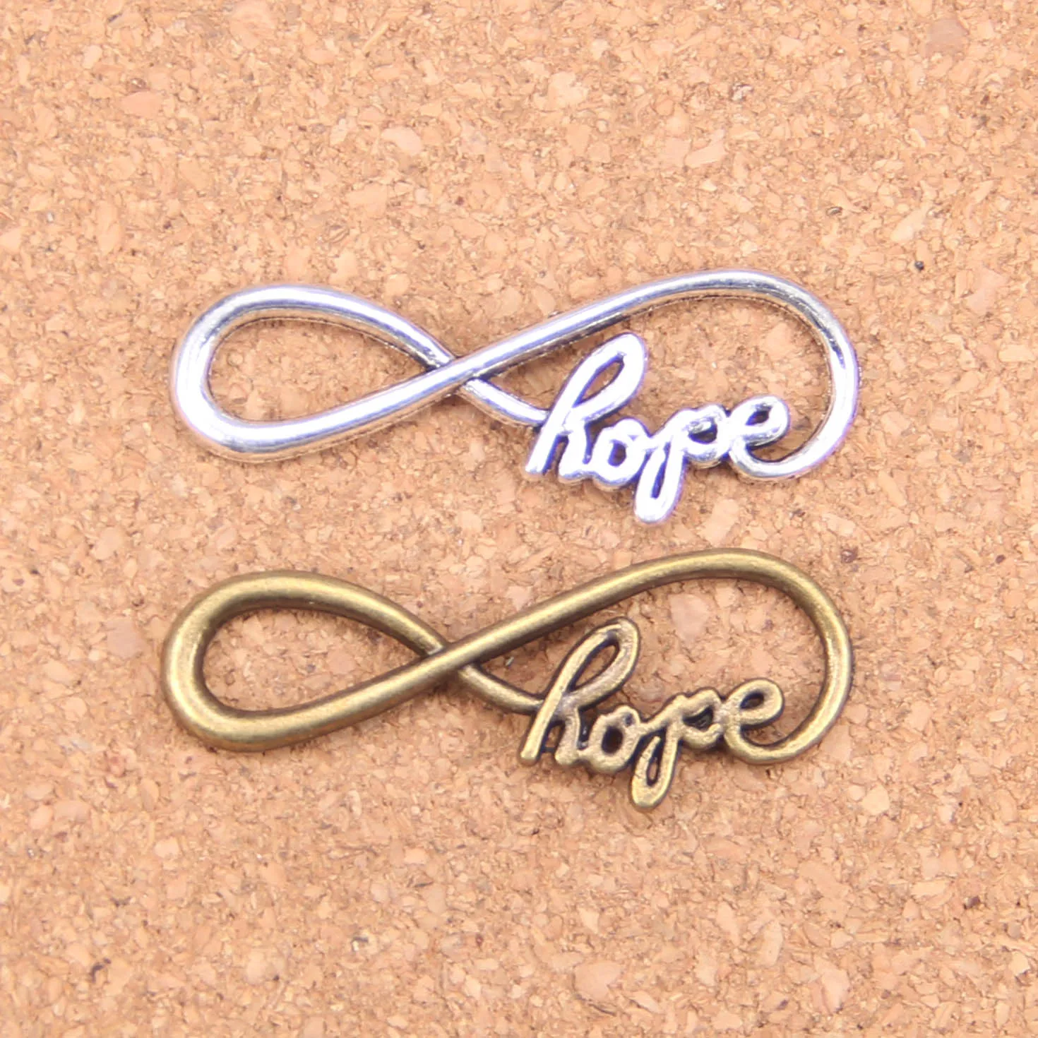 

62pcs Charms infinity symbol hope 39x15mm Antique Pendants,Vintage Tibetan Silver Jewelry,DIY for bracelet necklace