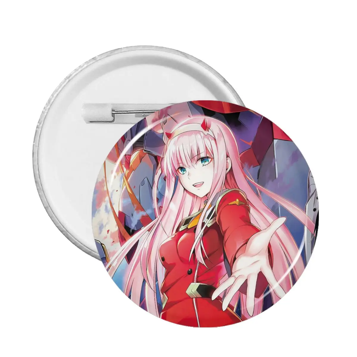 

Darling In The Franxx Anime Badges Zero Two Hiro Ichigo Brooches for Woman Man Soft Button Pin Custom Decoration Gift