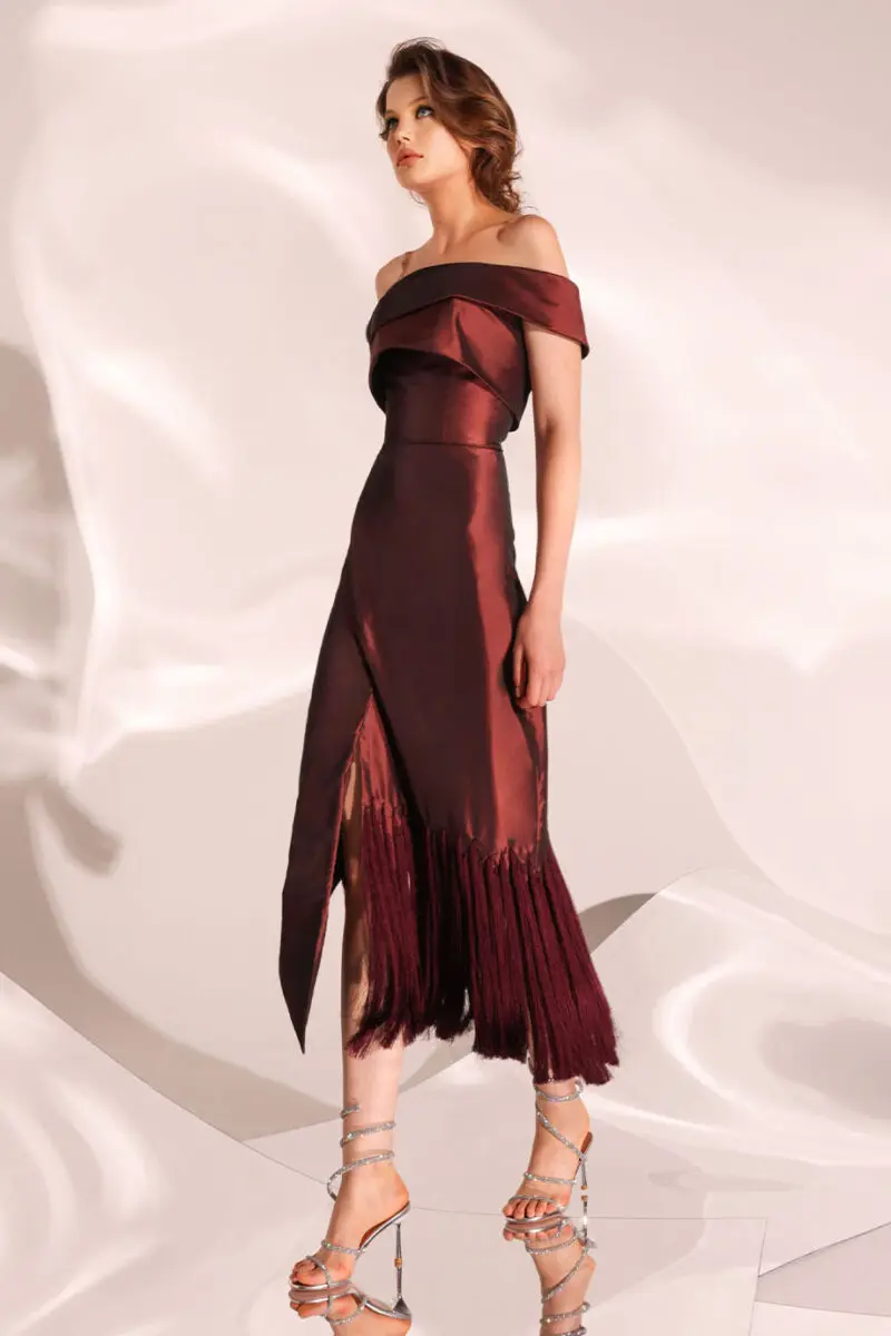 Вечерние платья с открытыми плечами Welove плиссированные рукава 2023 فالسالس