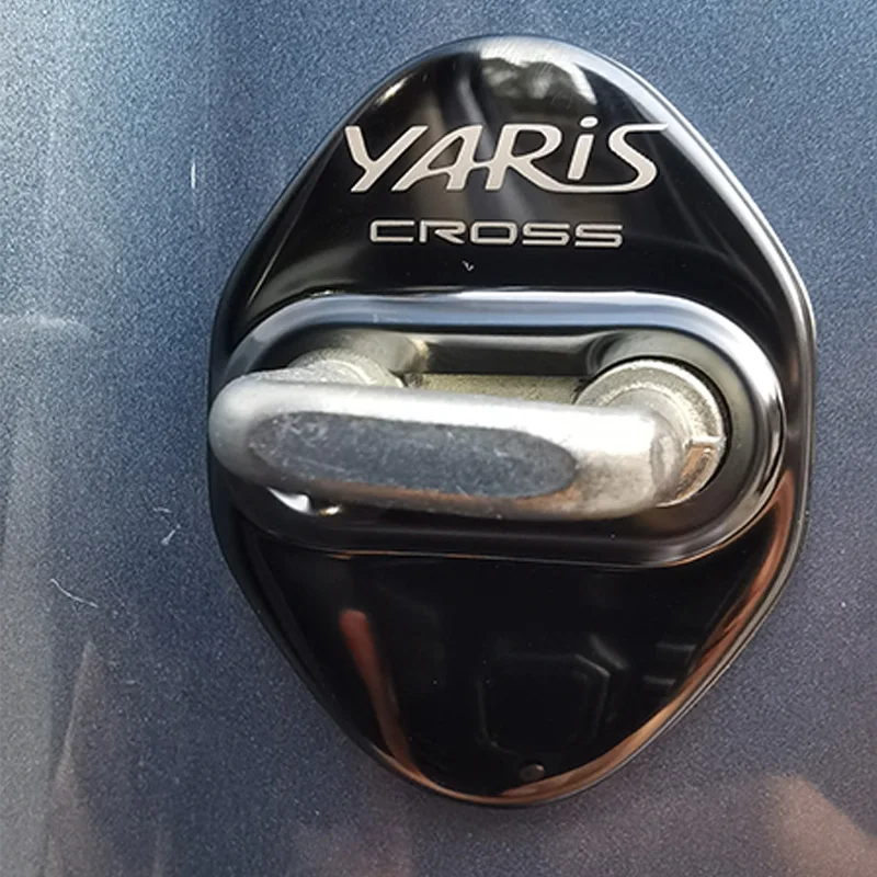 

Гибридные аксессуары для TOYOTA Yaris Cross 2020-2023, Автомобильный Дверной замок, защитная крышка, эмблемы, искусственное украшение из нержавеющей стали