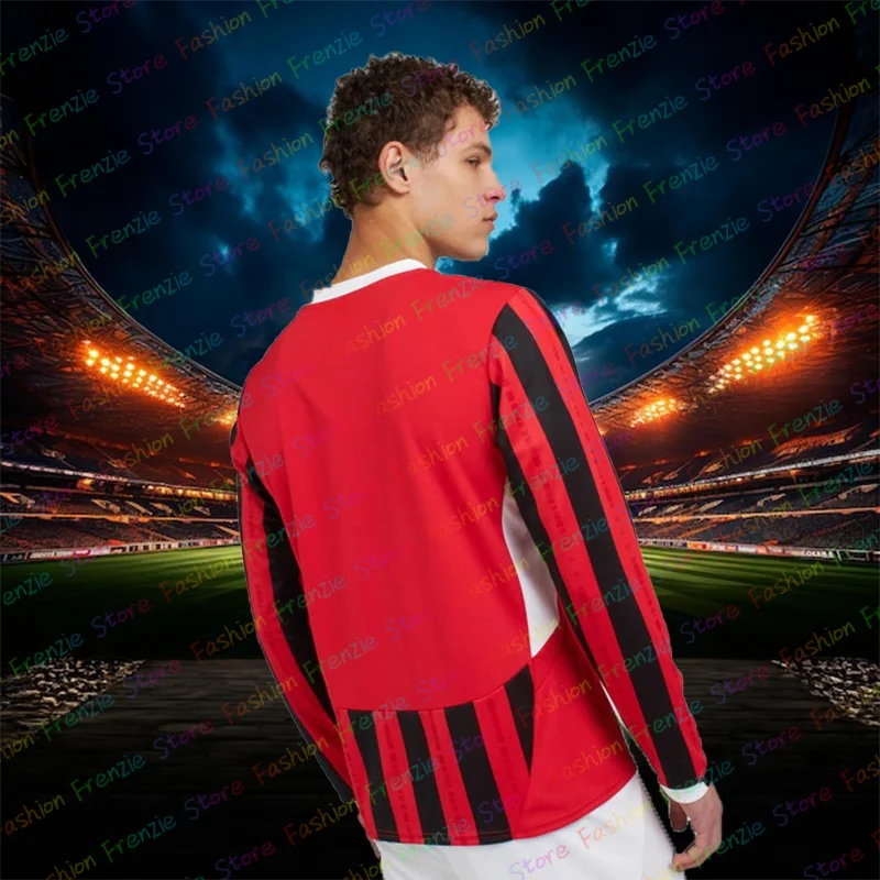 Футбольные майки унисекс 24-25 с длинным рукавом в миланском стиле для тренировок и