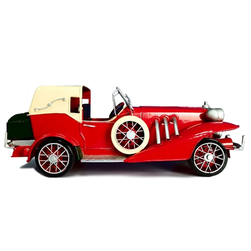 

Vintage Car Model Crafts Ornament Home School Office Tabletop Decor