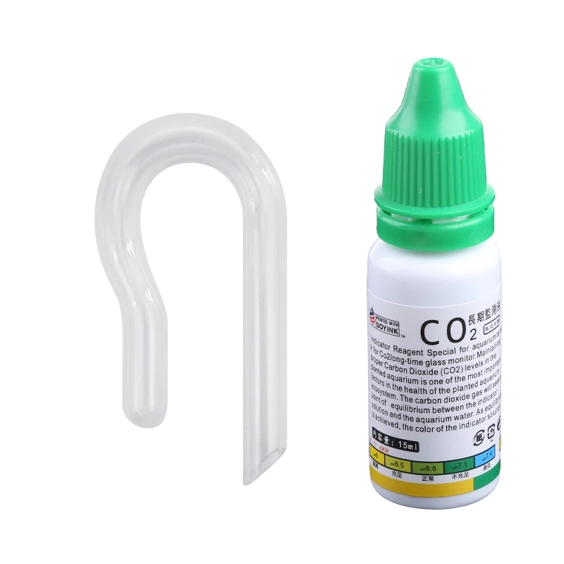 

CO2 Drop Glass Checker Aquarium Carbon Dioxide Monitor CO2 Indicator with PH Solution for Planted Fish Tank Aquariums