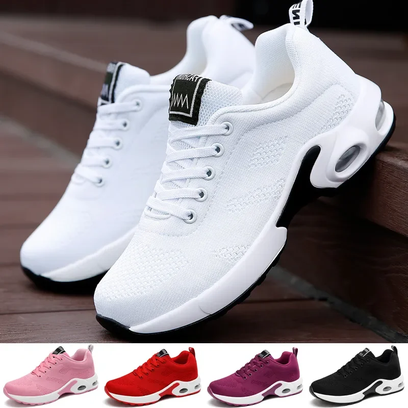 

Sports Shoes For Women 2023 Spring White Breathable Casual Sneakers Summer Breathable Air Cushion Running Shoe Zapatillas Mujer