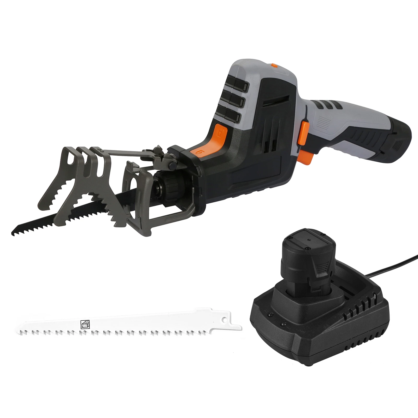 

12V Cordless Reciprocating Saw 2500RPM Handheld Electric Saw with 1.5Ah Battery Wood Cutting Saw Sawing Woodworking Power Tool