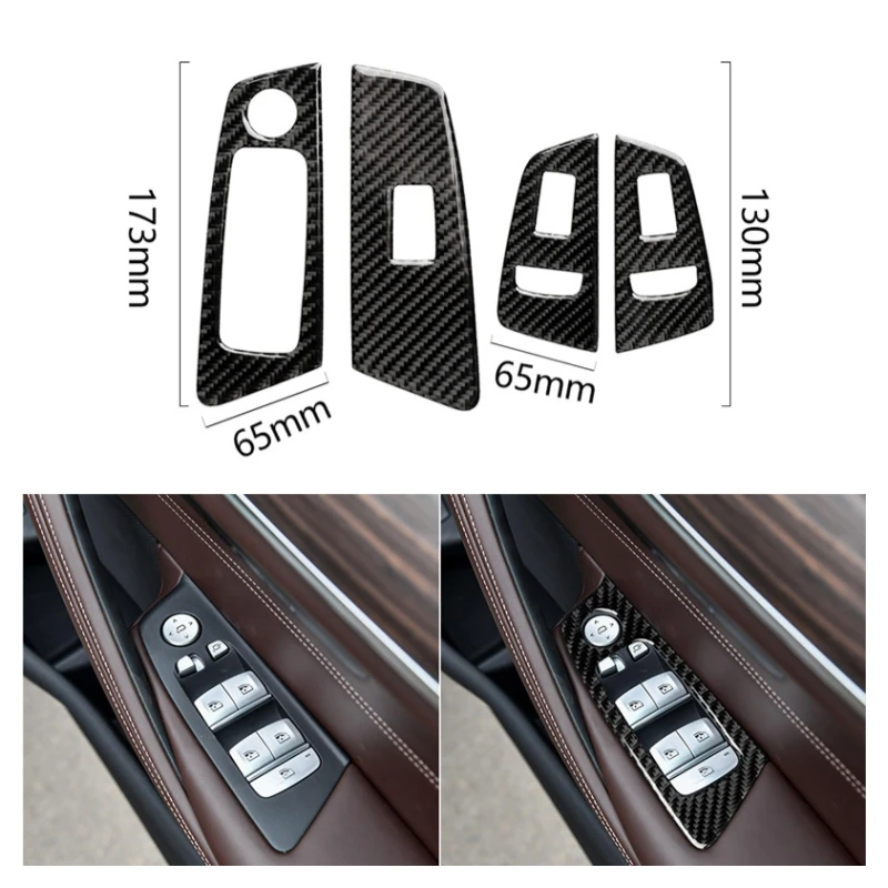 

Наклейка из углеродного волокна для BMW 5 серии G38 528li 530li 540li 2018, дверь, окно, подъем, переключатель, панель, отделка, интерьер, автомобильные аксессуары