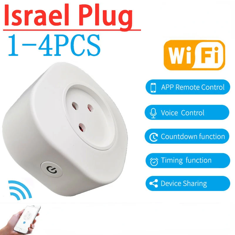 

Israel Smart Wifi Power Plug Smart Wifi Wireless Socket Outlet Work with Alexa Google Home Assistant SmartLife APP