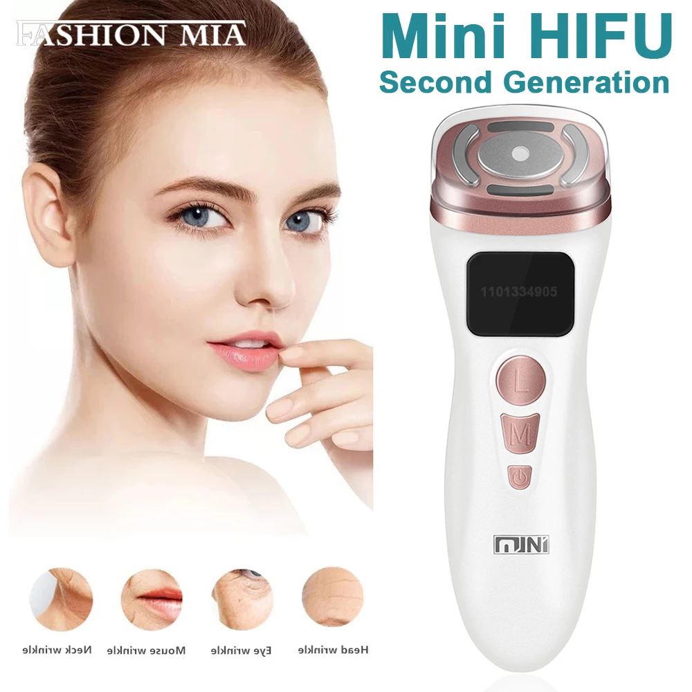 

New Mini HIFU Machine Collagen Protein Thread Ultrasound Machine EMS Microcurrent Lift Firm Tightening Skin Wrinkle Skin Facial