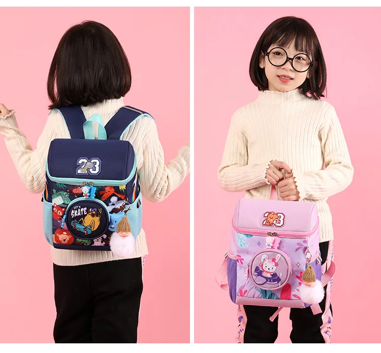 New Fashion 2023 Cartoon Lovely Rabbit Animal Children's School Bag for 3-6 Years Old Kindergarten Boys and Girls Large Capacity