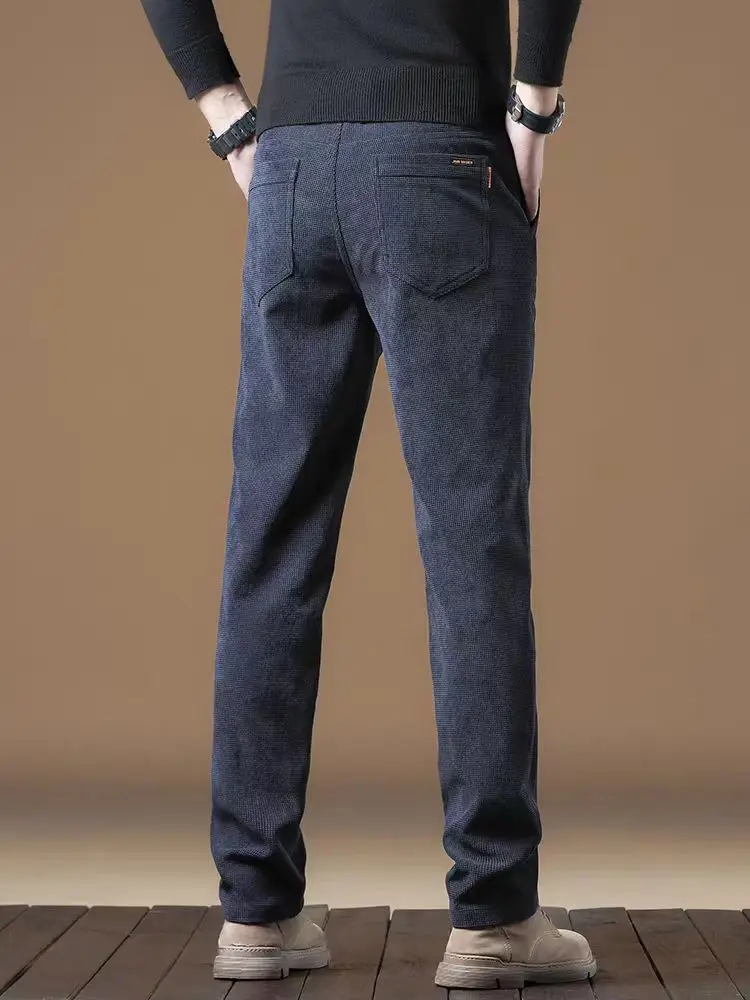 Осенние и зимние вельветовые брюки мужские свободные прямые новинка 2024
