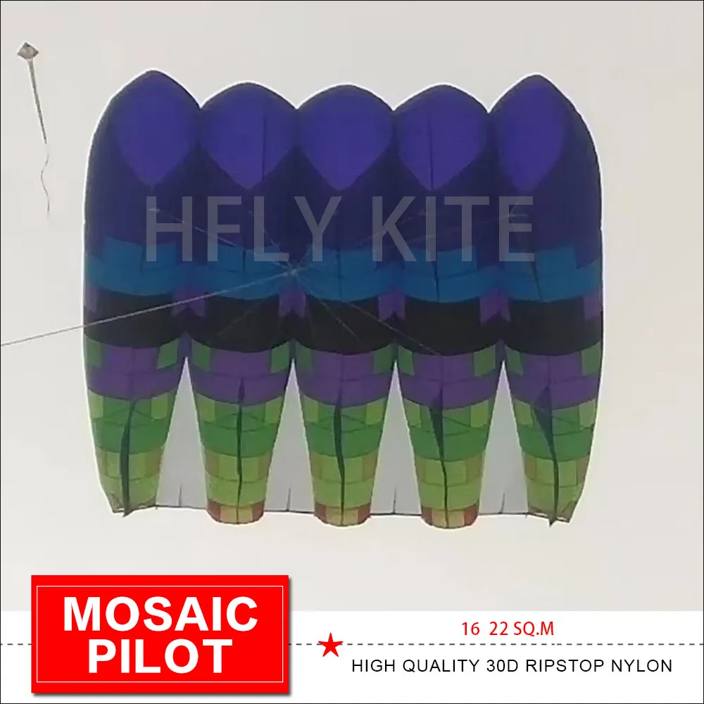 Фото HFLY Новое поступление мозаичный пилот 16 22 кв. м тягач воздушный змей мягкий надувной №2