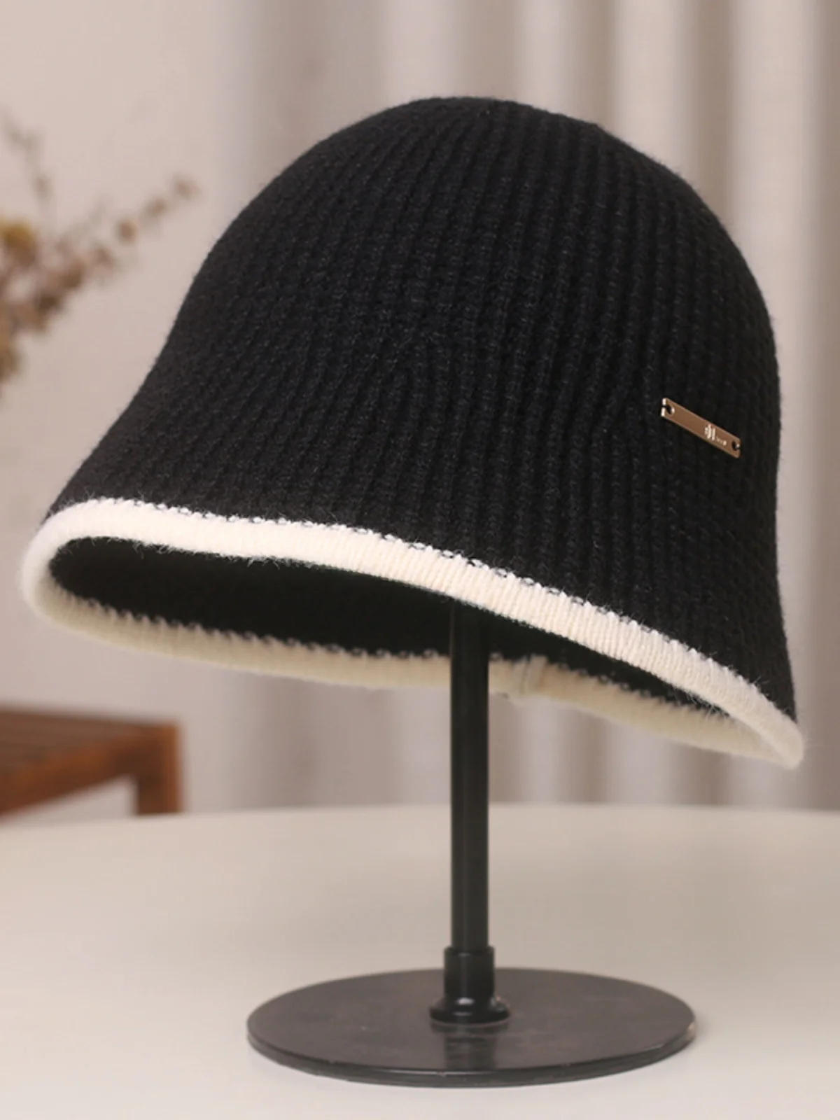 Рыбацкая шапка женская новинка 2023 осенне-зимняя утолщенная вязаная теплая