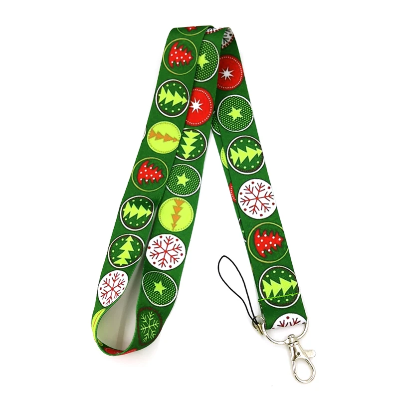 

Merry christmas tree Fashion simple keychain mobile phone neck lanyard key ID card mobile phone USB key lanyard
