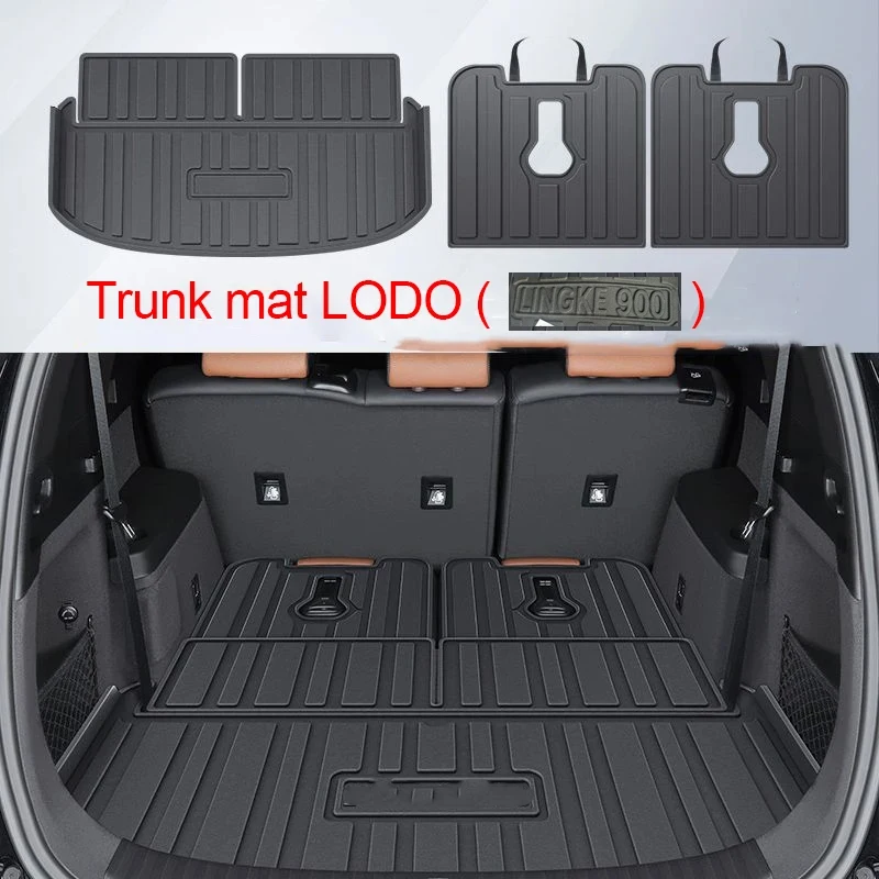 

Коврики для хранения багажника автомобиля для Lynk Co 900 2025 2026 6 мест Auto TPE грязеотталкивающие задние накладки на багажник коврик автомобильные аксессуары