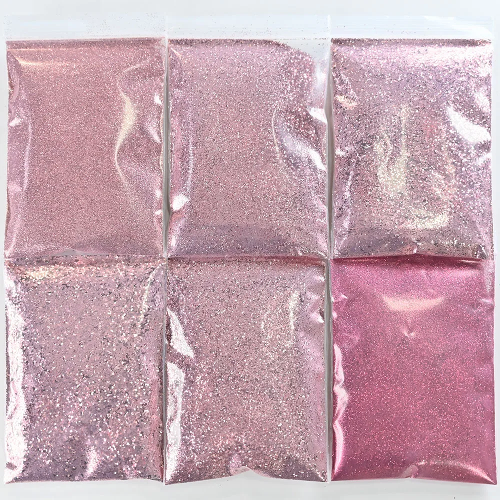 Наборы из 6 пакетов набор блестящих пудры для ногтей (10 фотоблесток) блестящие
