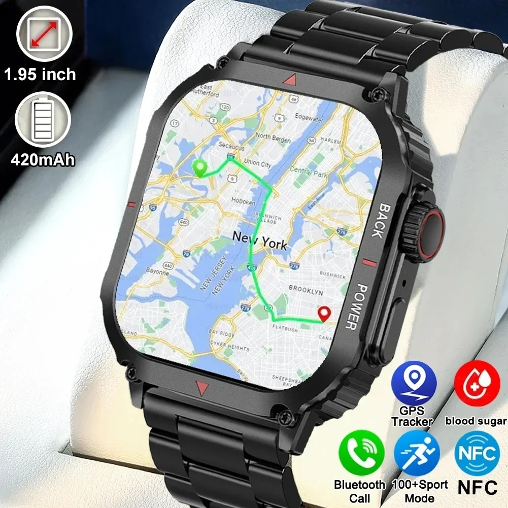 Мужские Водонепроницаемые умные часы с функцией GPS-трека и беспроводным зарядным