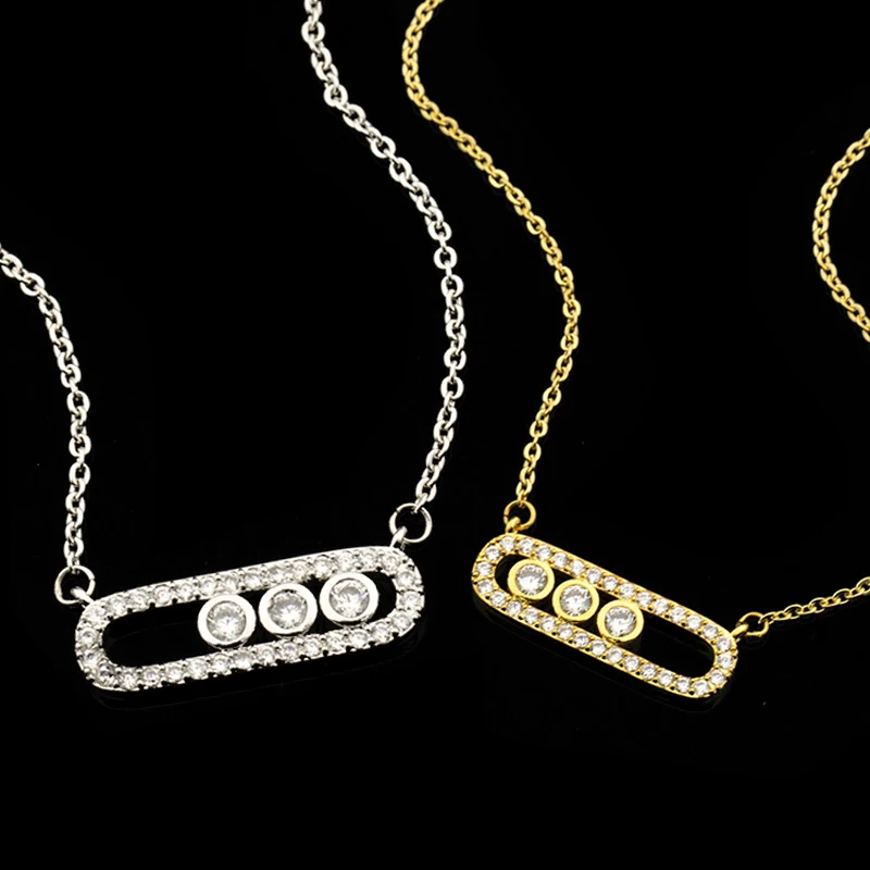 

One-pieces Arab Style Women Jewelry and Accessories Dainty Simple Crystal Bead Pendants Stainless Steel Necklace for Women